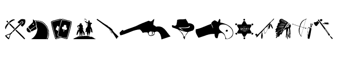 Wild West Icons Font UPPERCASE