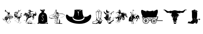 Wild West Icons Font LOWERCASE