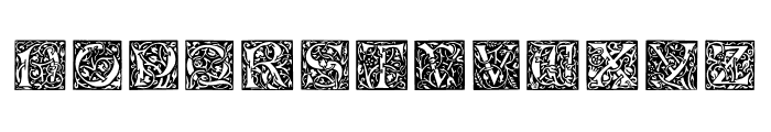William Morris Initials Font UPPERCASE