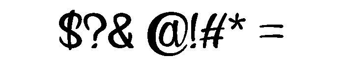 WilsonRichard-PersonalUse Font OTHER CHARS
