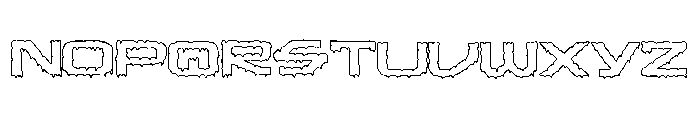 Wine Robot Outline Font LOWERCASE