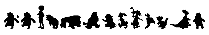 Winnie Silhouettes Font UPPERCASE