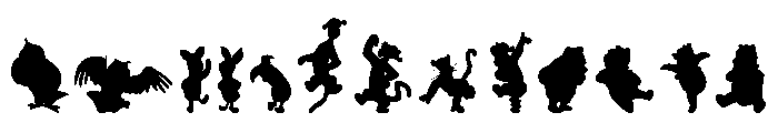 Winnie Silhouettes Font UPPERCASE