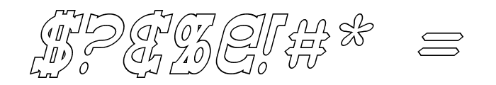 Winslett Hollow Italic Font OTHER CHARS