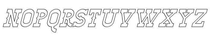 Winslett Hollow Italic Font UPPERCASE