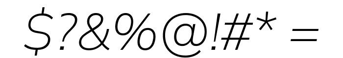 Winston ExtraLight Italic Font OTHER CHARS