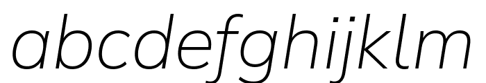 Winston ExtraLight Italic Font LOWERCASE