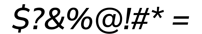 Winston Medium Italic Font OTHER CHARS