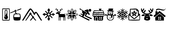 Winter Icons Font UPPERCASE