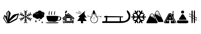 Winter Icons Font LOWERCASE