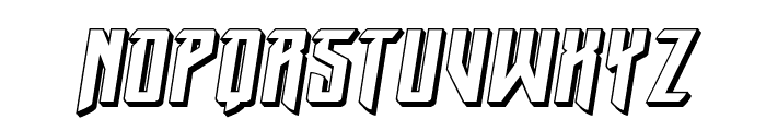 Winter Solstice 3D Italic Font LOWERCASE