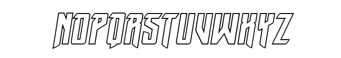 Winter Solstice Outline Italic Font LOWERCASE