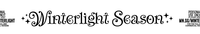 Winterlight Season PERSONAL Regular Font OTHER CHARS