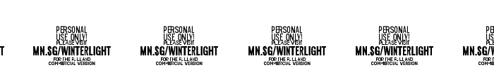 Winterlight Symbols PERSONAL Regular Font OTHER CHARS