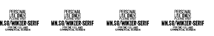 Winzer Variable PERSONAL VariablePERSONALUSE Font OTHER CHARS