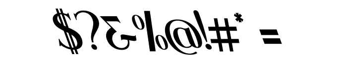Wishleman Oblique Font OTHER CHARS