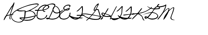 Wilma Handwriting Regular Font UPPERCASE