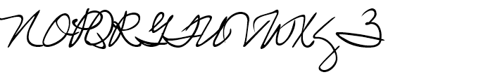 Wilma Handwriting Regular Font UPPERCASE