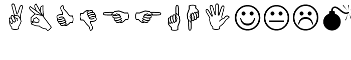 Wingdings 1 Font UPPERCASE