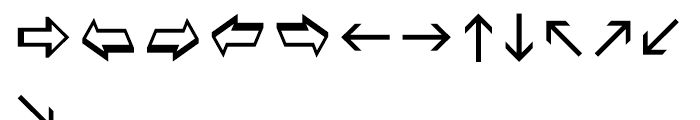 Wingdings 3 Font LOWERCASE