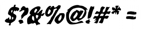 WILD1 Toxia Bold Italic Font OTHER CHARS