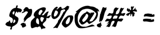 WILD1 Toxia Italic Font OTHER CHARS