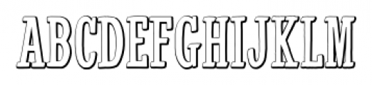 Wingman Serif Outline Font UPPERCASE