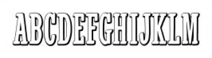 Wingman Serif Outline Font LOWERCASE