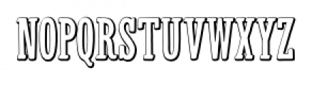 Wingman Serif Outline Font LOWERCASE