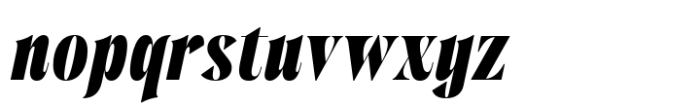 Wichittra Black Italic Font LOWERCASE