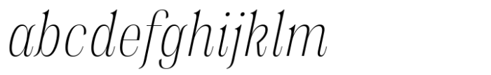 Wichittra Extra Light Italic Font LOWERCASE