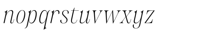 Wichittra Extra Light Italic Font LOWERCASE