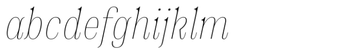 Wichittra Thin Italic Font LOWERCASE