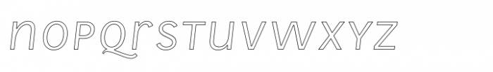 Wien Pro Unic Outl Light Oblique Font LOWERCASE