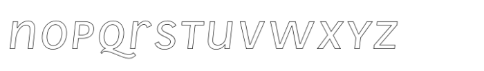 Wien Pro Unic Outl Oblique Font LOWERCASE