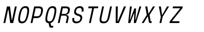 Wigola Mono Thin Slant Font UPPERCASE