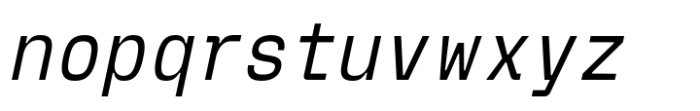 Wigola Mono Thin Slant Font LOWERCASE