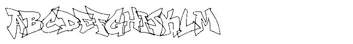 Wild Streets Graffiti Wild Streets-Line Regular Font UPPERCASE