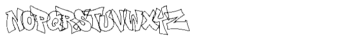 Wild Streets Graffiti Wild Streets-Line Regular Font LOWERCASE