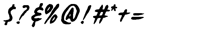 Wild Thunder Font OTHER CHARS