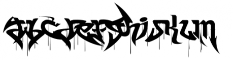 WildStyle Drip Font LOWERCASE