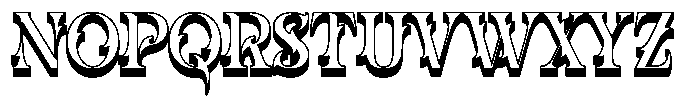 Wildtras 3 D Extrude Font UPPERCASE