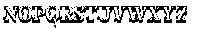 Wildtras 3 D Extrude Font LOWERCASE