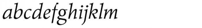Wile Std Italic Font LOWERCASE