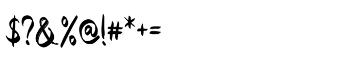 Williony Brush Font OTHER CHARS