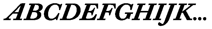 Willy Caslon Black Italic Font UPPERCASE