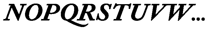 Willy Caslon Black Italic Font UPPERCASE