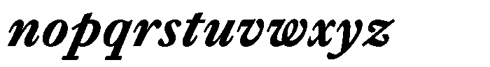 Willy Caslon Black Italic Font LOWERCASE