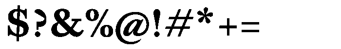 Willy Caslon Black Font OTHER CHARS