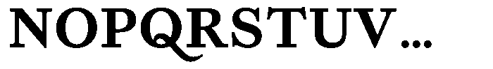 Willy Caslon Bold Font UPPERCASE